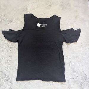 American Eagle Soft & Sexy Rib Cold Shoulder Top